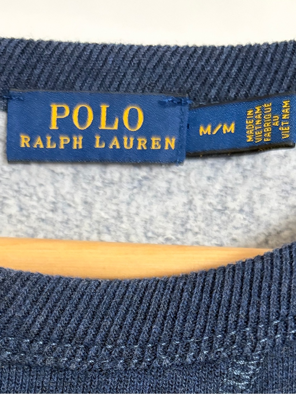 Polo Ralph Lauren Womens Blue Crewneck Sweatshirt Y2K Old Money Preppy Medium - Picture 8 of 10